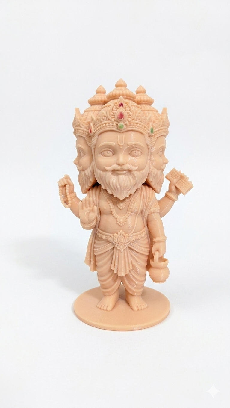 Bhrama Ji 3D Model (5 Inch)